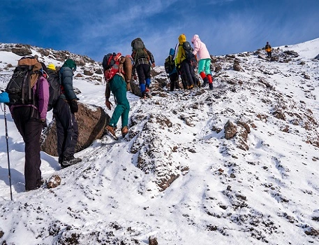 The most popular Machame route on Kilimanjaro climb
